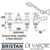 Bristan Head Bath Shower Mixer 6 Litre Flow Limit Dimensions